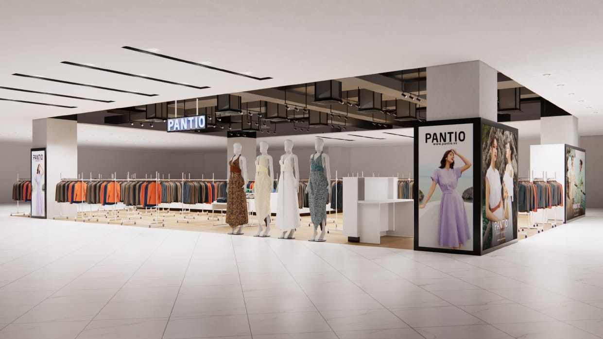 Thiết kế cửa hàng quần áo Pantio