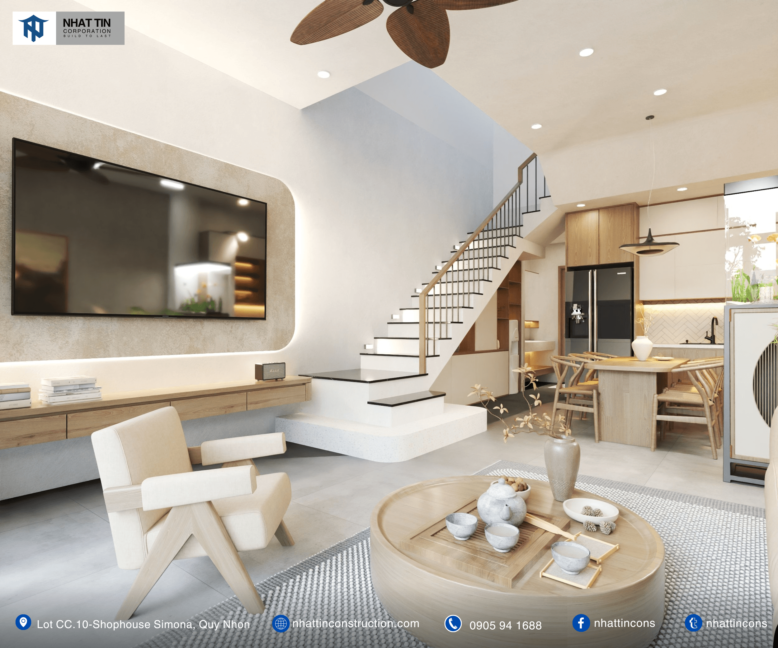 Phong cách hiện đại nổi bật với những đường nét gọn gàng, cá tính