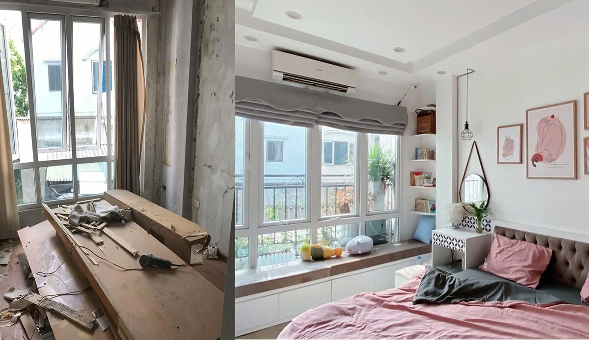 Cải tạo phòng ngủ tràn ngập ánh sáng
