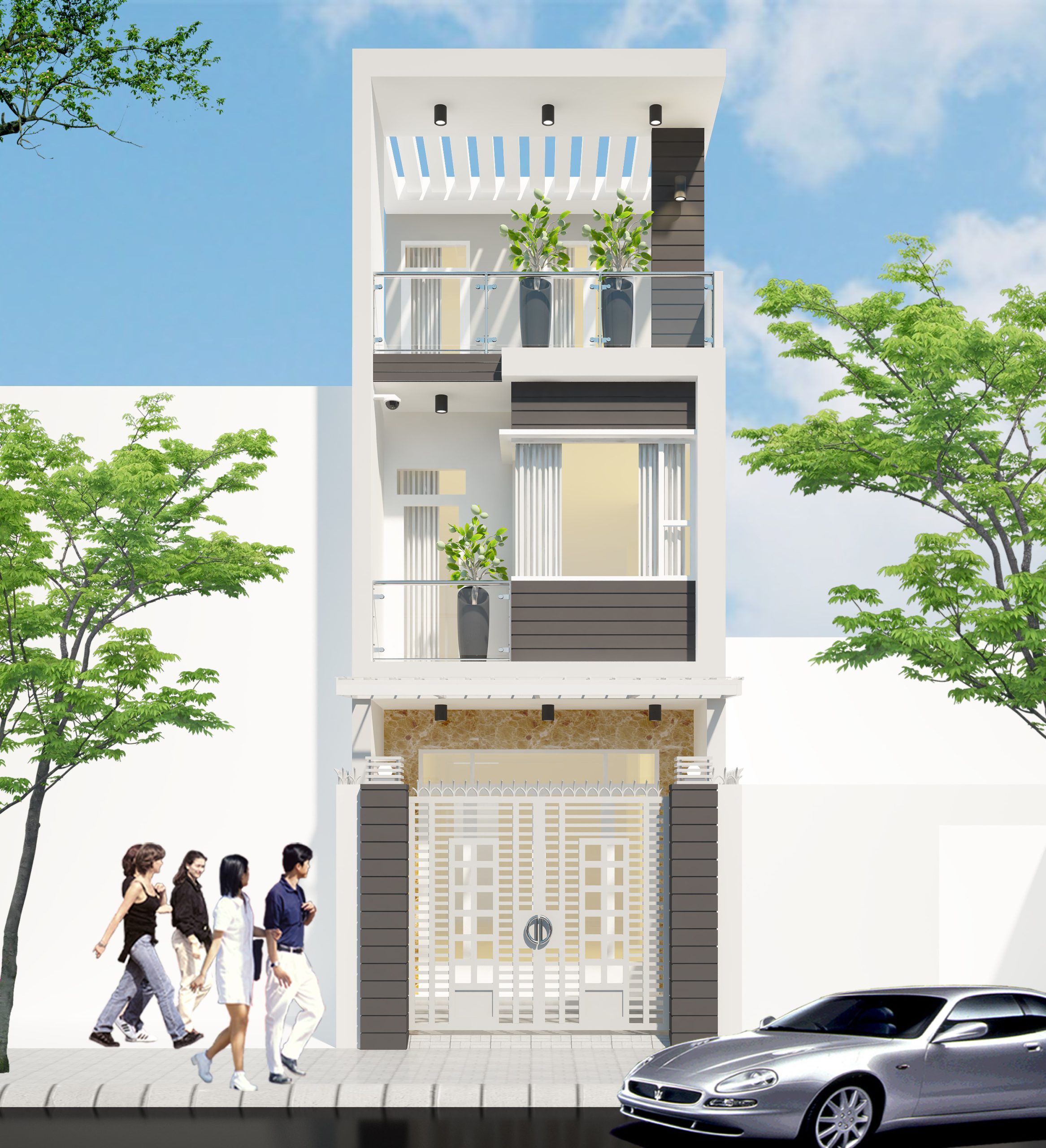 Nhà 800 triệu 3 tầng với diện tích hẹp
