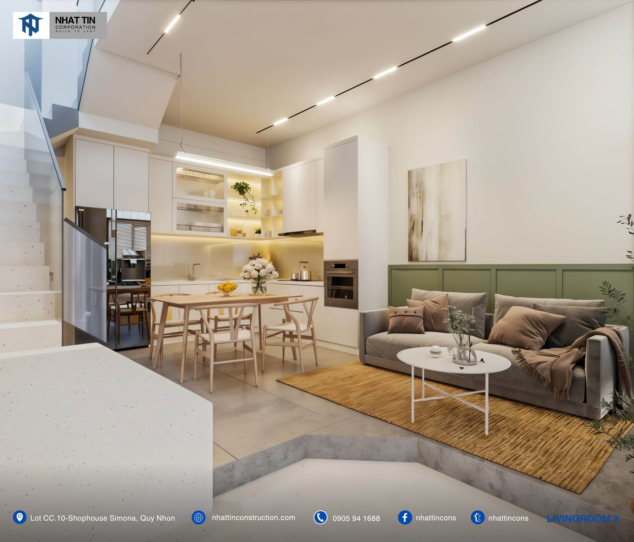 Không gian nội thất nhỏ gọn nhưng được bố trí hài hòa và đảm bảo tiện nghi