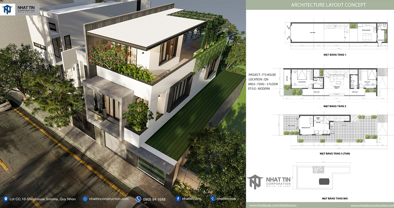 Hình ảnh mặt bằng công năng Th's house