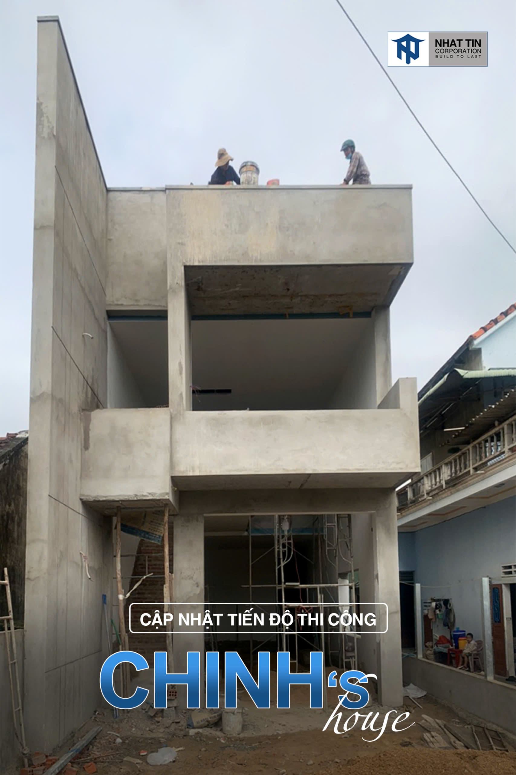 Dự án nhà phố 2 tầng mà Nhất Tín Construction thiết kế và thi công trọn gói