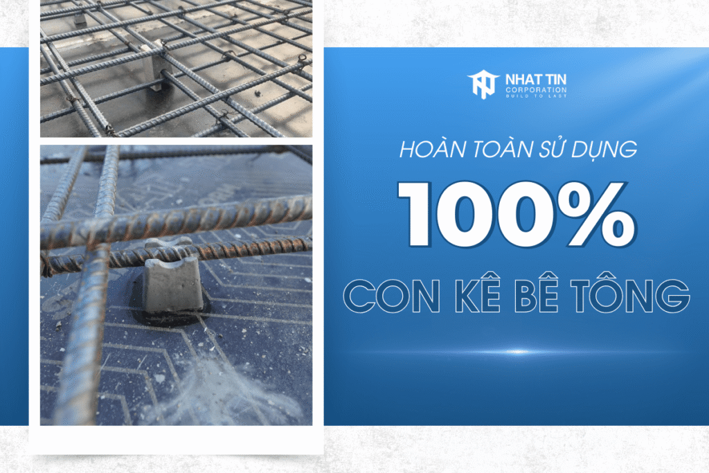 Hoàn toàn sử dụng 100% con kê bê tông